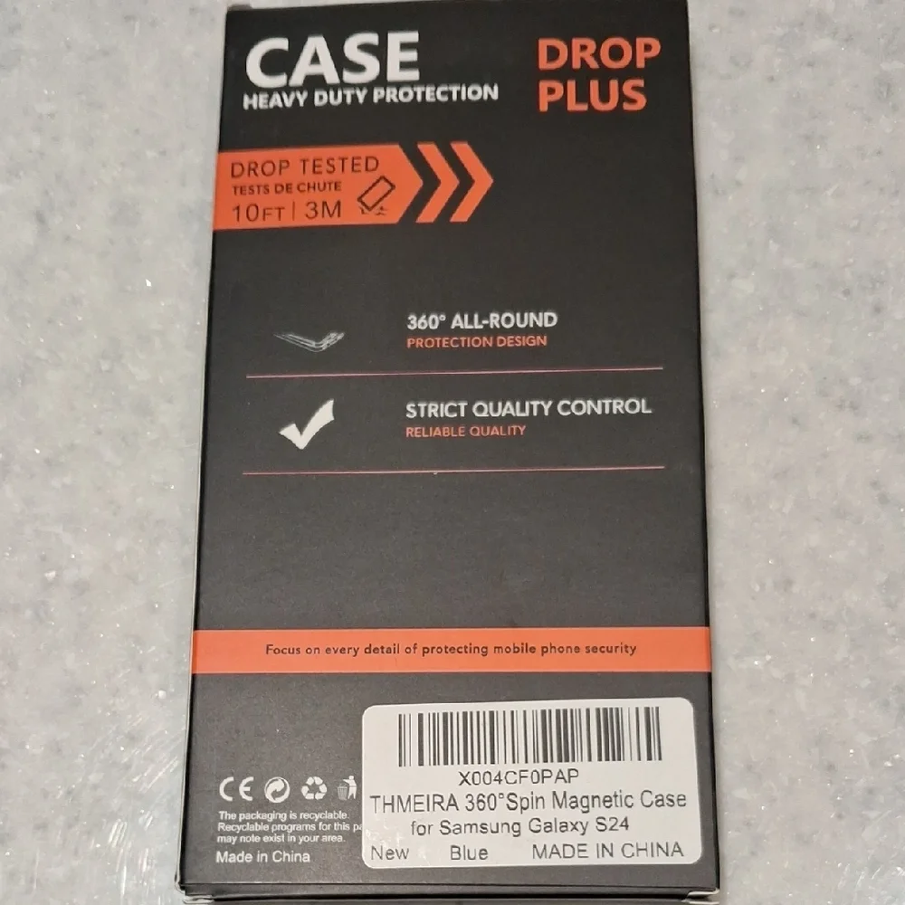 360° Spin Magnetic Case for Samsung Galaxy S24 - Black